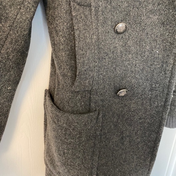 Grey Wool Pea Coat EUC - Picture 6 of 13